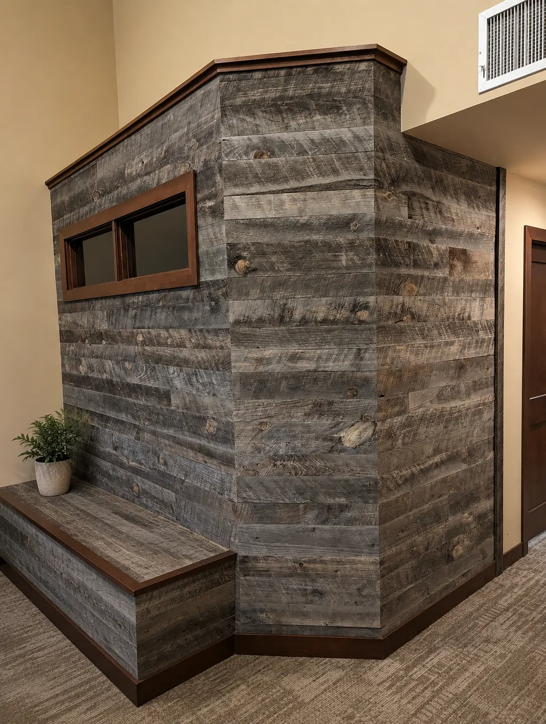 Finished architectural wall millwork presentation based on Signature Finish Carpentry project work